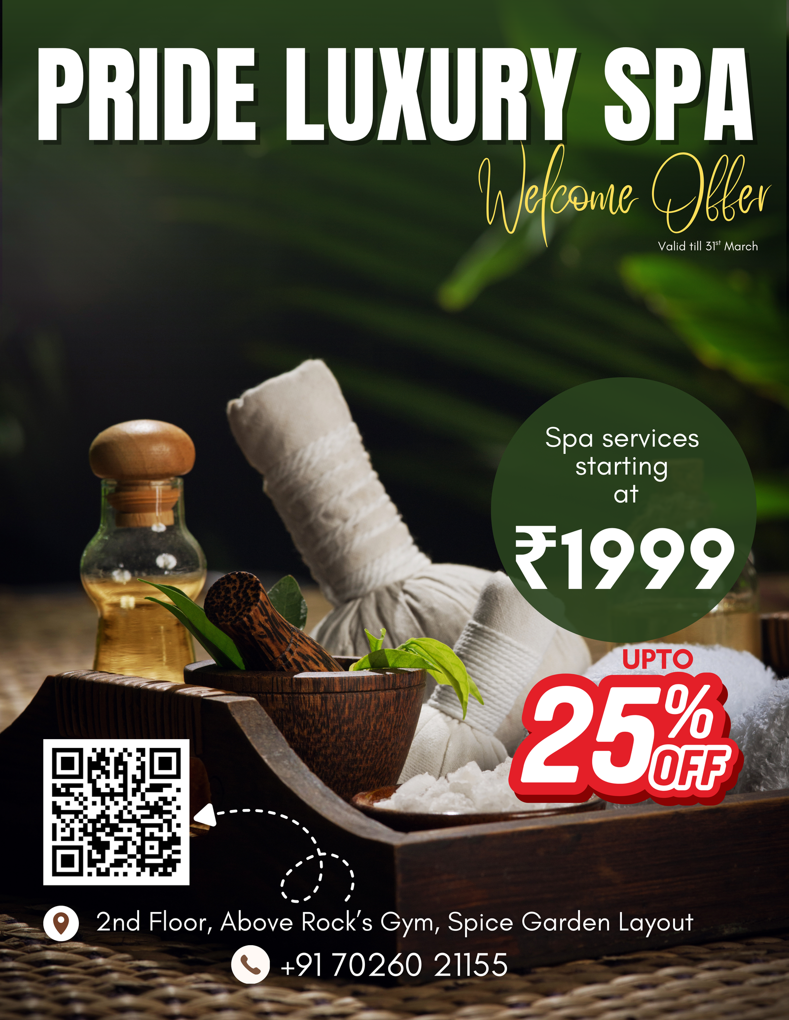 Pride Luxury Spa Special Welcome Offer